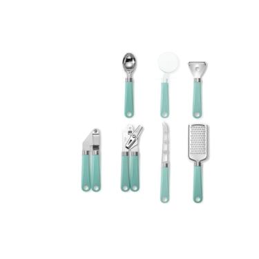 Imagem de Kit 9 Peças Aço Abridor De Lata Cortador Ralador Verde