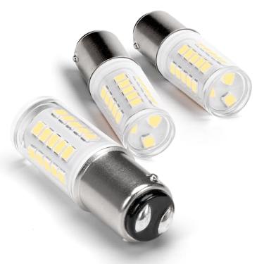 Imagem de Hylroe Lâmpadas Led 12 Volts 1142 Ba15D Para Interior De Rv 1176 1076 1004 Luz Do Dia Branca 6000K 5 Watts Cc Base De Contato Duplo Tipo Baioneta Para Ac10-24 Volts Dc10-30 Volts Carro, Campista, Ba