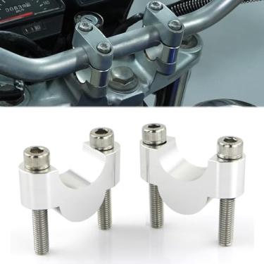 Imagem de Suporte de guidão para motocicleta Xitomer de 28,6 mm ADV sem braçadeiras, adequado para Honda VFR1200X, YAMAHA VMAX, Triumph Street Triple, KTM, Aprilia, DUCATI Scrambler 800 (prata, 20 mm (25/32"))