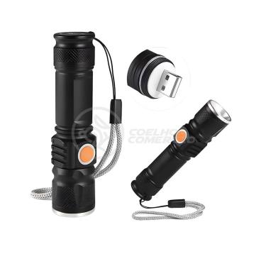 Imagem de Mini Lanterna Led Tática Lápam Recarregável Usb Com Longo Alcance Portátil Para Acampar