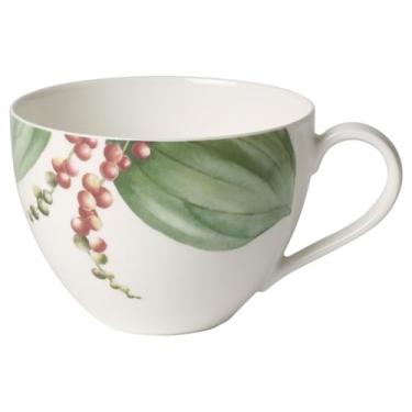 Imagem de Villeroy & Boch Malindi Fine Premium Bone Porcelana Caneca de Café Verde, Vermelho, Branco, 13 x 10 x 8 cm, 200 ml