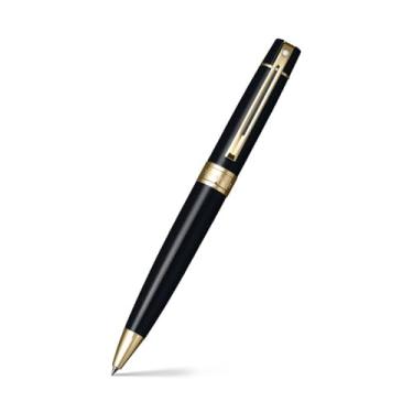 Imagem de Sheaffer Esferográfica 300 preta com acabamento dourado (9325-2)