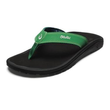 Imagem de Sandálias de praia masculinas OLUKAI Ohana, chinelos resistentes à água, palmilha ortopédica e ajuste confortável, leve e durável, aderência e tração aprimoradas, 50