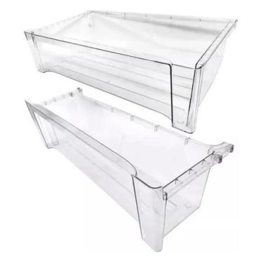 Imagem de Kit 2 Gavetas Freezer Refrigerador Brastemp Bre85 Bro85 Brh86 Brh85