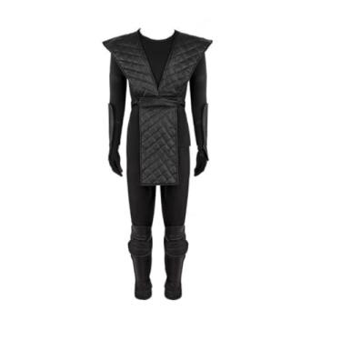 Imagem de VintageCos Fantasia Noob Saibot preta Samurai Fighting Suit para homens, Preto, XXG