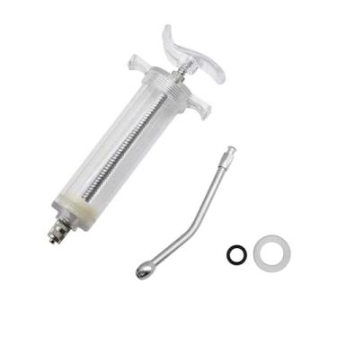 Imagem de Supkeyer 1 Conjunto De Seringa Alimentação Com Bico Drenagem, Dosagem Ajustável, Pistola Reutilizável Para Cabras, Cavalos, Ovelhas, Cães, Porcos, Gatos, Pássaros, Pequenos Animais Estimação (L-100M