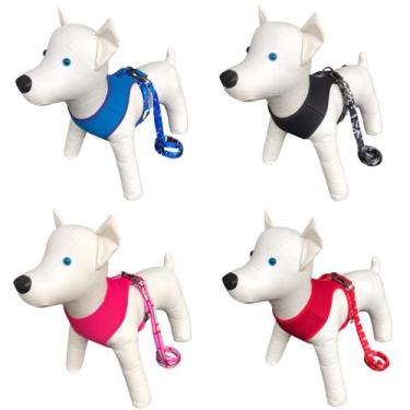 Imagem de Coleira Peitoral Neoprene Roupinha Com Guia Seda Tam. G - Mirante Pet
