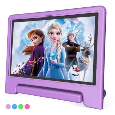 Imagem de Tablet JREN Kids de 10,1 polegadas Android 14 64GB WiFi Bluetooth Roxo