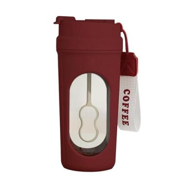 Imagem de ＫＬＫＣＭＳ Shaker elétrico de proteína, garrafa, misturador, IPX4, à prova d'água, liquidificador portátil para shakes de proteína, café, casa, academia, Vermelho