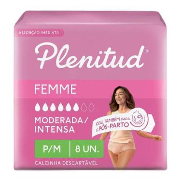 Imagem de Roupa Íntima Plenitud Femme Tamanho P/M com 8 Unidades