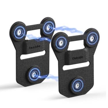 Imagem de BOBLOV Suporte magnético para câmera corporal, 6 peças/8 peças de ímãs opcionais, clipe traseiro de sucção magnética universal, feito de sílica preta, cola em roupas para câmera universal de todas as