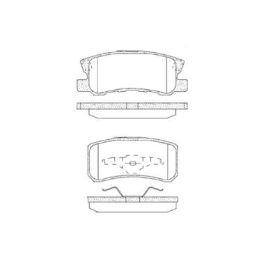 Imagem de Pastilha Freio Convencional Traseira Sem Alarme Sistema Sumitomo Pd632
