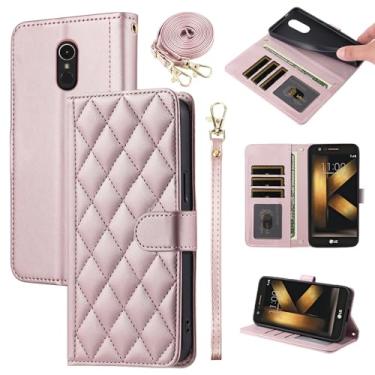 Imagem de Furiet Argyle Capa carteira para LG K20/K20 Plus/K20 V/Harmony/V5/K10 2017/Grace LTE com alça de pulso alça de ombro slots para cartões, capa de telefone para LGK20Case LGK20Plus LGK20V K20V K 20 20K