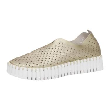Imagem de ILSE JACOBSEN HORNBAEK Tulip U0010 plataforma metálica feminina | Slip-On | Cano baixo, Platina, 11
