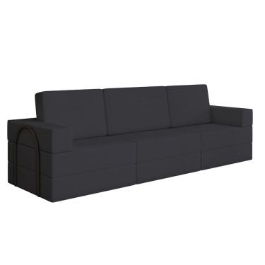 Imagem de Sofá Cama para Sala de Estar 2 Lugares Magic Preto