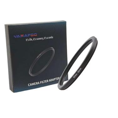 Imagem de Adaptador de anel de metal para cima/para baixo compatível com câmeras mirrorless DSLR Lens, conversor de rosca de filtro UV CPL ND, preto (67-62)