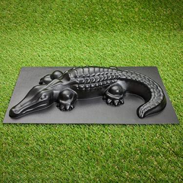 Imagem de BETONEX Molde 3D para fundição de crocodilo decorativo para concreto ABS 2 mm – Molde jacaré para jardim – Moldes para concreto e formas de animais reutilizáveis – Estátua de crocodilo para jardim
