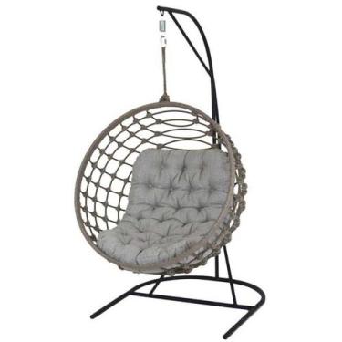 Imagem de Balanço De Jardim com Suporte Modelo Órbita Corda Naval - NossaKasa Mó