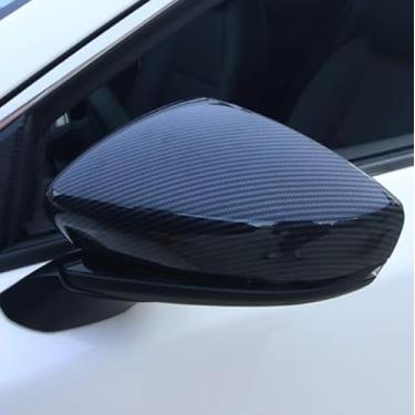 Imagem de Acessórios para espelhos laterais da porta do carro para Mazda CX60, acabamento protetor de espelhos retrovisores externos de cromo carbono (Carbon-Pro)