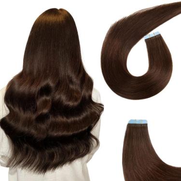 Imagem de Fita adesiva em extensões de cabelo AGMITY Darkest Brown 22&quot; 50g 20 unidades