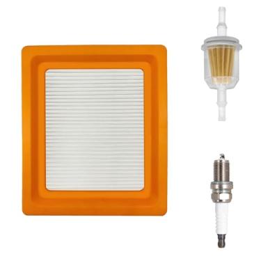 Imagem de 1 pacote 14 083 15-S filtro de ar - para motor Kohler XT650 XT675 Poulan Husqvarna Toro Lawn Boy Push Lawn Mower equipado com 1 vela de ignição e 1 filtro de combustível
