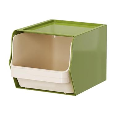 Imagem de AFXGUSD Expositor para Sachês de Chá, Prateleira para Sachês de Chá, Organizador de Mesa para Armário, Verde, Tamanho real