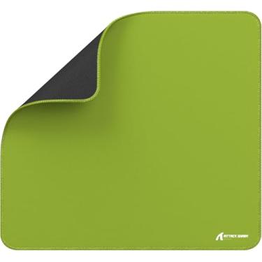 Imagem de ATTACK SHARK CM02 Mouse Pad grande,revestimento resistente à água,superfície de borracha antiderrapante com controle suave e textura pesada, bordas costuradas em microfibra,450x400x4mm(Verde Claro)