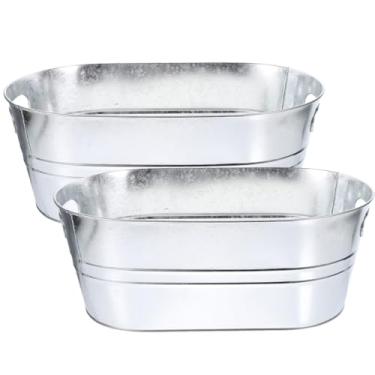 Imagem de Luxshiny Balde de Gelo de Aço Inoxidável Com 2 Peças, Balde de Cerveja para Bar, Recipiente de Gelo para Festa, 15l