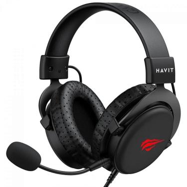 Imagem de Headset Gamer Havit H2015D, 3.5mm, Drivers de 50mm, Preto/Vermelho
