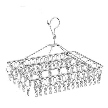 Imagem de Varal 8/10/20/40 Prendedores Roupa Bebe Calcinha Cueca Dobrável Inox(60)