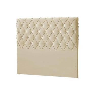 Imagem de Cabeceira King Estofada Chicago Capitonê 195cm Veludo Bege