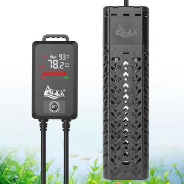 Imagem de AQQA Aquecedor de aquário grande de 800 W para tanque de peixes de 80 a 230 galões, aquecedor submersível para aquário Betta, aquecedor de peixes com faixa de temperatura ajustável de 15 a 34 °C