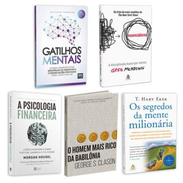 Imagem de Kit 5livros Gatilhos Mentais, Psicologia Financeira, Homem Mais Rico d
