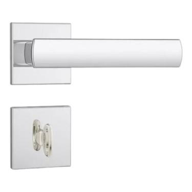 Imagem de Fechadura Chave Fixa 823/35 Roseta Quadrada Cromado Stam