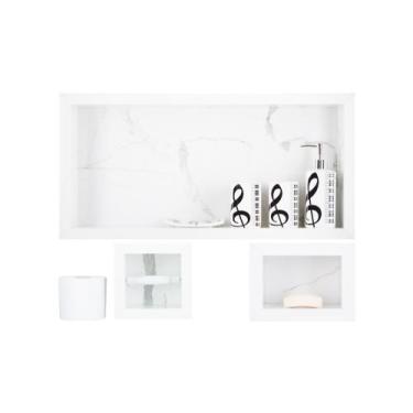 Imagem de Nicho Em Porcelanato Para Banheiro - Kit com 3 Peças (Gioia) - Incompa