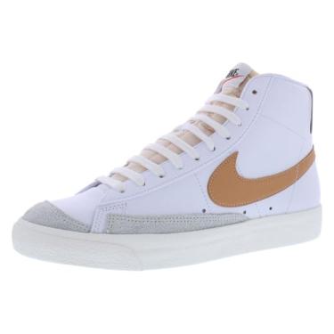 Imagem de Nike Blazer masculino Mid '77 Vintage Tênis, Branco/Branco/Preto/Marrom Âmbar, 9 Women/7.5 Men