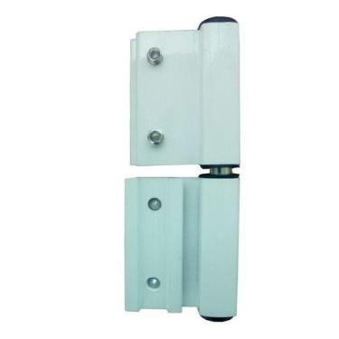 Imagem de Dobradiça Alumínio Porta Linha 25 Suprema De Encaixe Branco - KMP