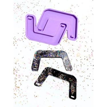 Imagem de R605 molde de silicone alça bolsa retangular resina decorar - confeita