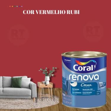 Imagem de Tinta de Parede Acrílica Cor Vermelho Coral Renova 800ml Premium Antim