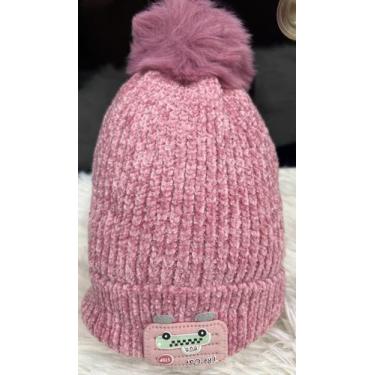 Imagem de Touca Gorro Infantil de Frio inverno Forrada Pompom menino menina(6mes