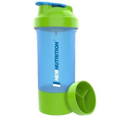 Imagem de Coqueteleira Smart 3 Partes 600ml Azul com Tampa Verde NEWNUTRITION, S