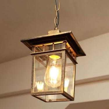 Imagem de Luminária De Jardim à Prova De Ferrugem à Prova De Ferrugem Tradicional Ao Ar Livre Lâmpada Pingente Europeia Retrô Corredor De Entrada Exterior à Prova De C, Bronze_height:28cm