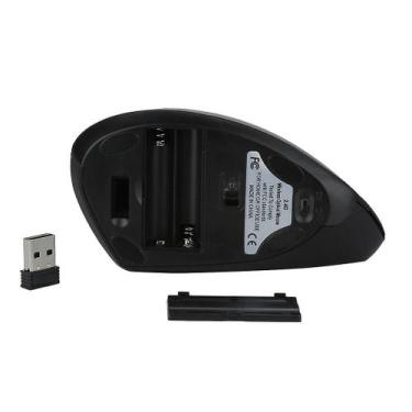 Imagem de Mouse sem fio 2.4ghz jogo ergonômico design vertical mouse 1600dpi usb