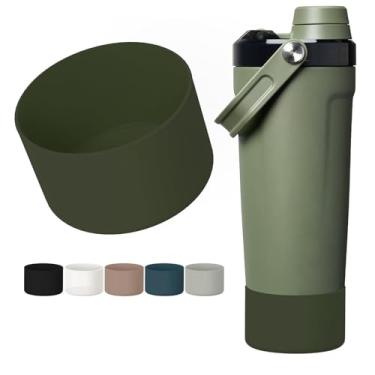 Imagem de WUQID Bota protetora compatível com Stanley Activate Shaker de 590 ml, capa inferior de silicone antiderrapante e antiarranhões para Stanleyy
