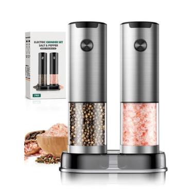 Imagem de Conjunto elétrico de moedor de sal e pimenta em aço inoxidável - ioion