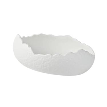 Imagem de Baoblaze Tigela de cerâmica para servir, prato de sobremesa, louça versátil para festa, tigela de cerâmica para sopa, prato para lanche, sopa, frutas, entrada, Branco, Placa