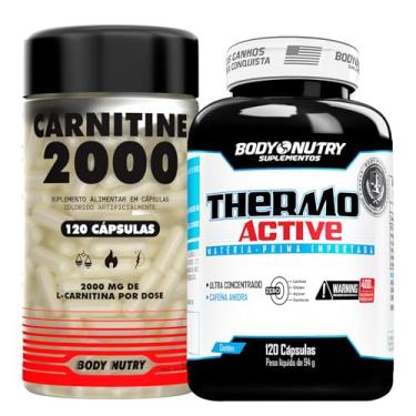 Imagem de Kit 1x L-Carnitina 2000mg Por Dose Ultra Concentrado Puro 120 Cápsulas L-Tartarato Suplemento Carnitine +1x Active 200mg Cafeina Pote 120 Cápsulas Maxima Concentração Foco Máteria Prima Importada