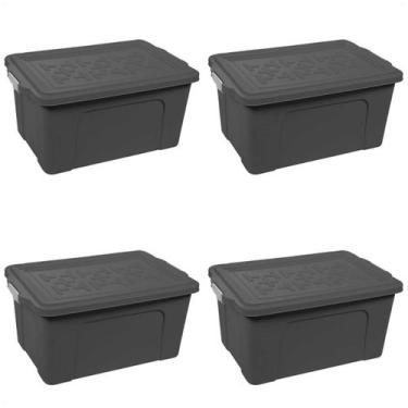 Imagem de Kit 4 Caixas Organizadoras Multiuso Container 70 Litros - Sao Bernardo