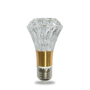 Imagem de Lâmpada LED E26 5W, 85-265V 3000K luz de parafuso Edison, lâmpada decorativa de atmosfera para casa/restaurante, lâmpada estilo cristal imitação base E26, luzes decorativas profissionais (1 unidade