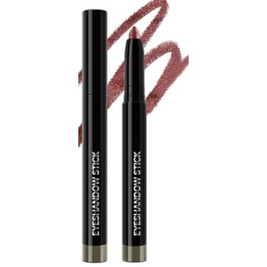 Imagem de KXmzeG Sombra fosca neutra em bastão de maquiagem, lápis delineador de sombra de longa duração creme de ameixa metálico, aplicador de sombra, paleta de canetas, paleta de maquiagem (04#, pacote com 1)